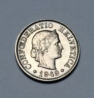 5 Rappen 1949 sort du rouleau Très Bon État