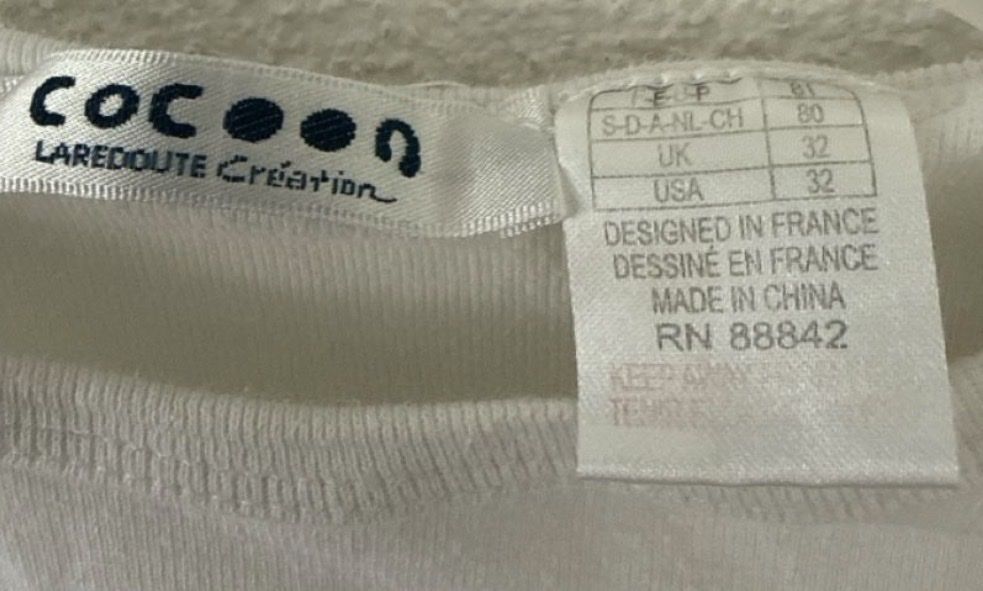 La Redoute Biancheria intima: Body Laredoute Cocoon weiss Grösse 80 – Nuovo (secondo la descrizione) da Freidorf TG venduto da nad_fxh7 1