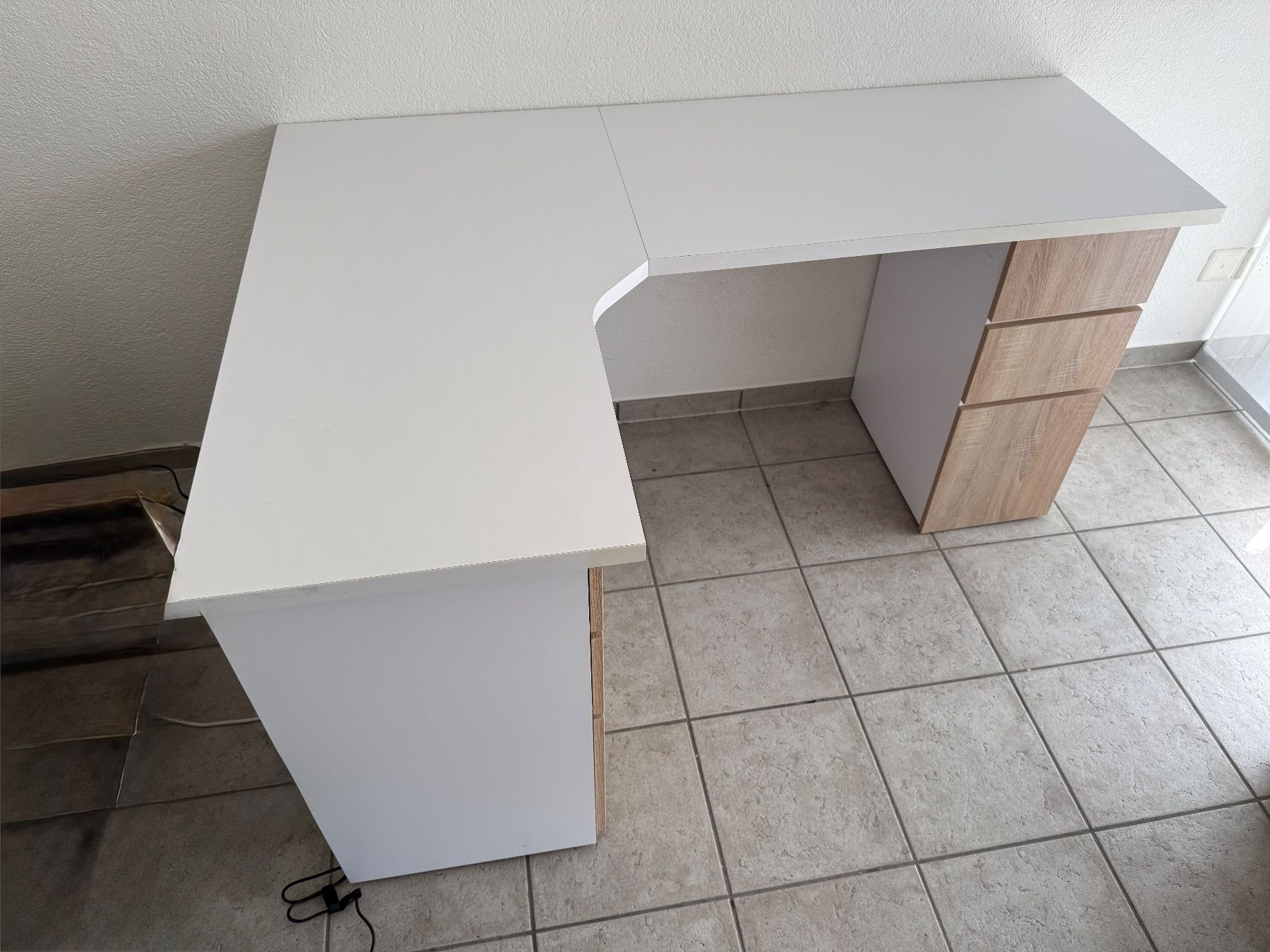 Schreibtische: Eck-Schreibtisch Weiss, Sonoma Eiche – Gebraucht aus Trimbach von chraebs01 5
