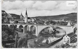 Baden AG - Stadtpartie mit Brücke
