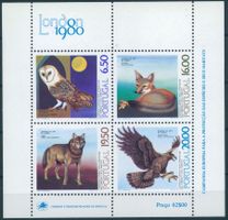 PORTUGAL, SCHÖNER BLOCK, GESCHÜTZTE TIERE 1980 **