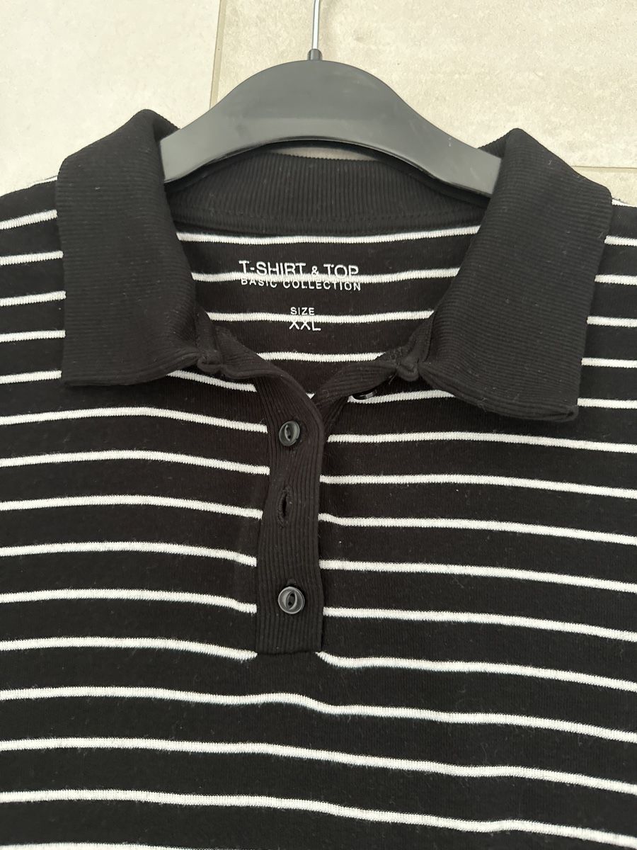 Magliette Polo: Damen Poloshirt schwarz / weiss gestreift – Usato da Zug venduto da Hehe 1