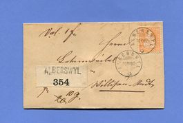 R-Brief ab Alberswyl mit Sitzender Helvetia SBK Nr. 32