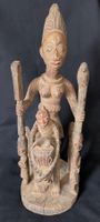 Statue africaine, Figure équestre YORUBA, bois, 48 cm