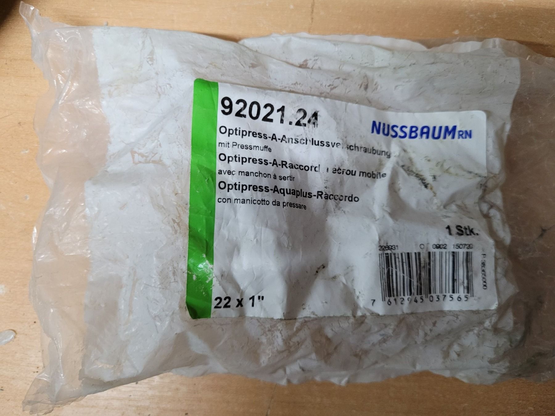 Rubinetteria: Nussbaum 92021 Optipress-Aquaplus-Anschlussverschraubung – Nuovo e nell'imballaggio originale da Bionnens venduto da Meg011