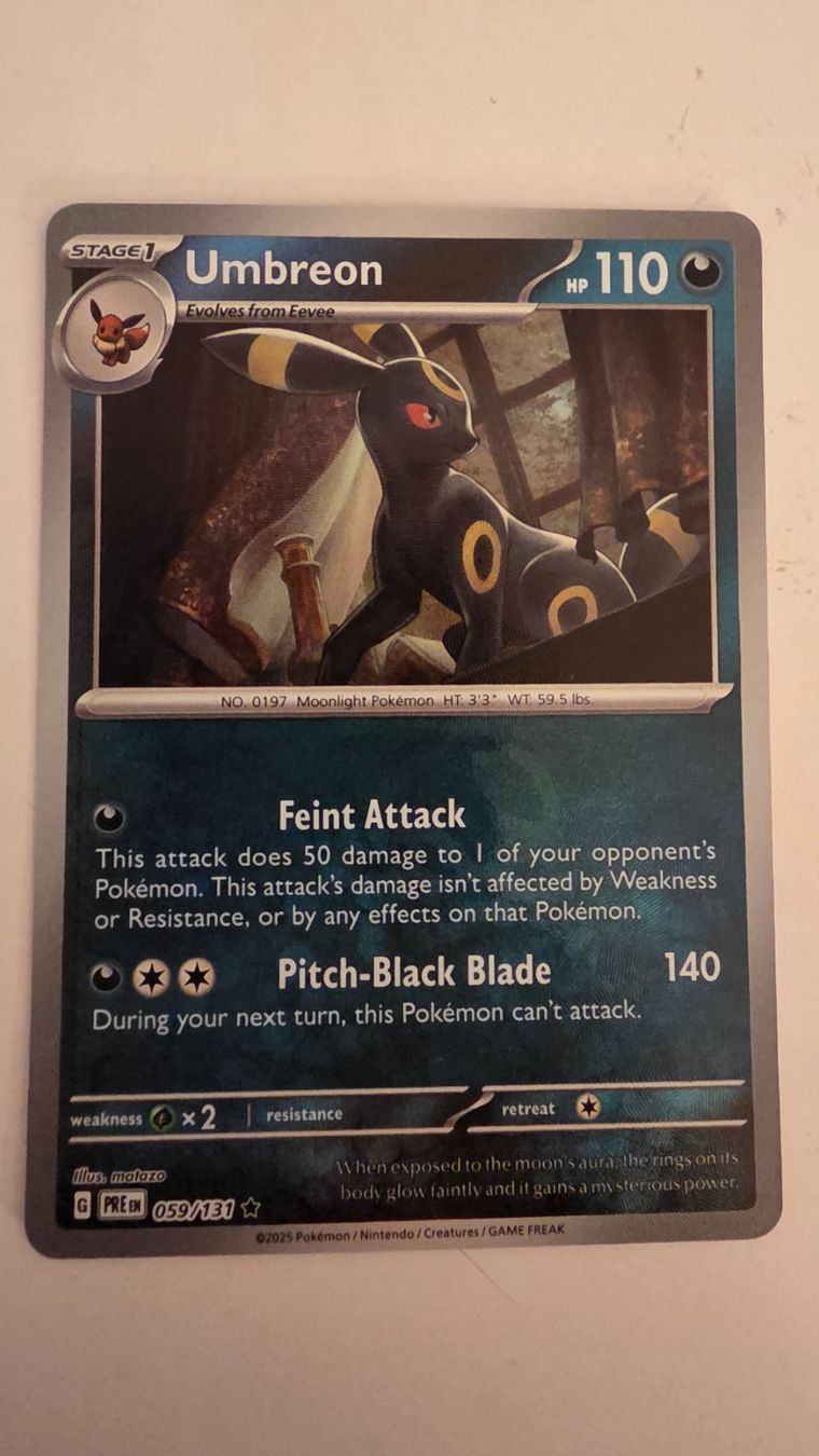 Pokémon Sammelbilder & Trading cards: Umbreon - 059/131 - Prismatic Evolutions - Master Ball – Neu (gemäss Beschreibung) aus Richterswil von Goennjamin90