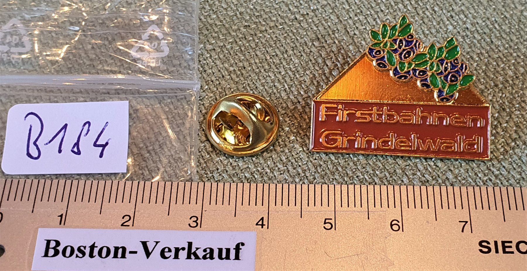 Placchette & Badge: B184  Pin Firstbahnen Grindelwald Blumen – Usato da Reinach BL venduto da Boston-Verkauf 2