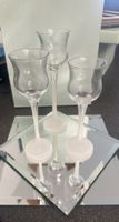 2 Glasplatten mit 3 Kerzenhalter