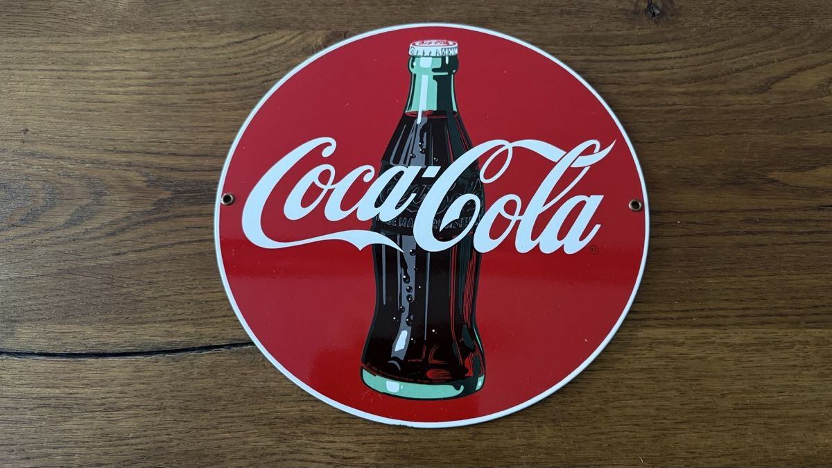 Coca-Cola Insegne: Coca-Cola Schild rund Metall gebraucht – Usato da Buchrain venduto da Kindlein