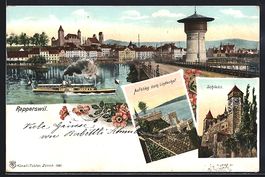 Rapperswil /SG, Teilansicht, Aufstieg zu