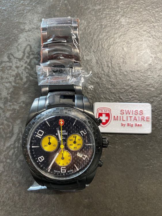 Montre Chronographe Suisse Mécanique à Remontage Manuel - Style Militaire Vintage - Occasion Fonctionnelle