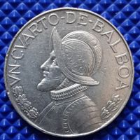 Un Cuarto de Balboa Panama 1962 en argent
