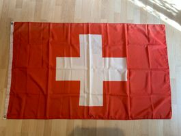 Schweizer Flagge (rechteckig, ca. 145×88 cm) mit Ösen