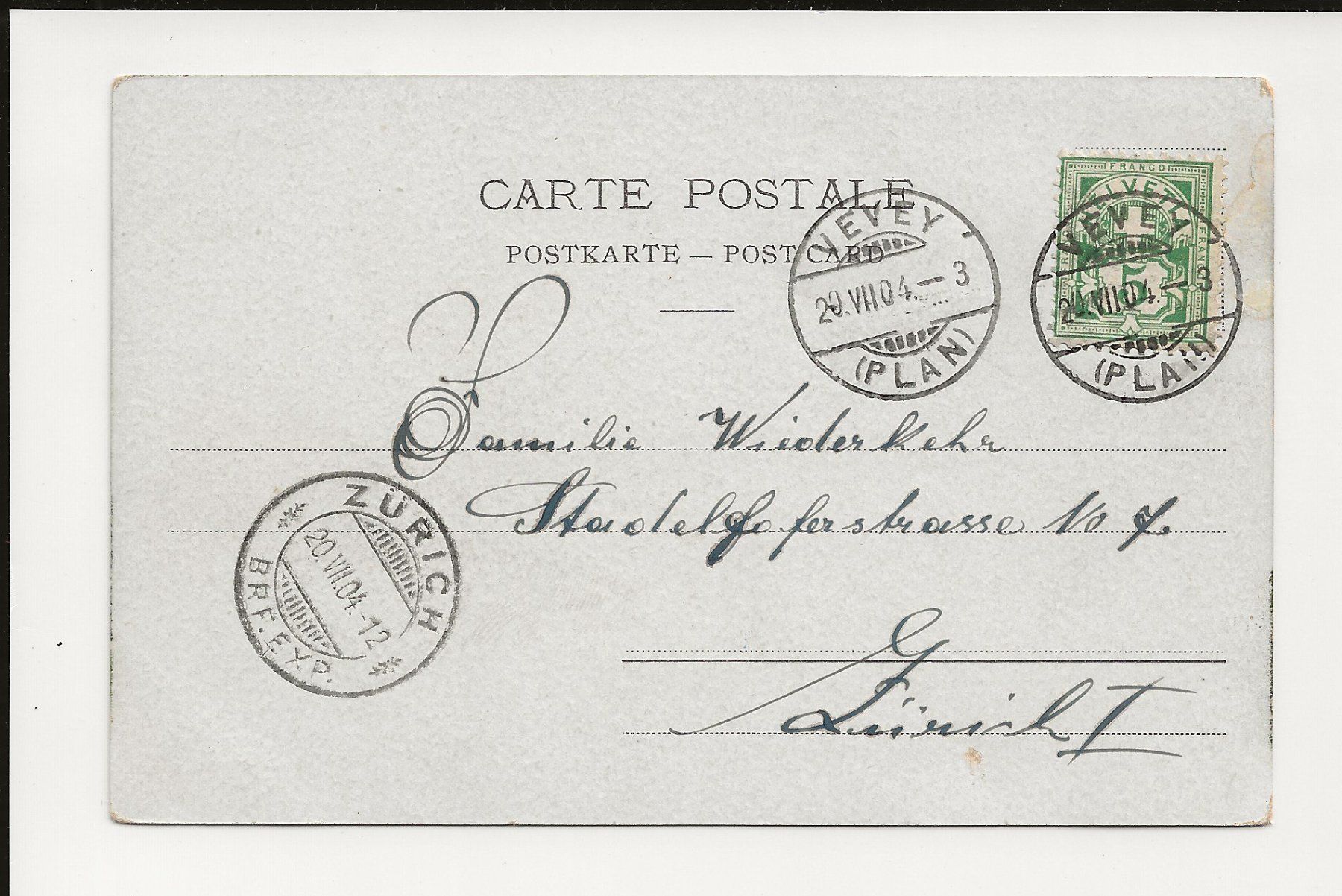 Cartoline postali: AK 1904 Clarens Château de Châtelard – Usato da Greifensee venduto da 315WDO 1