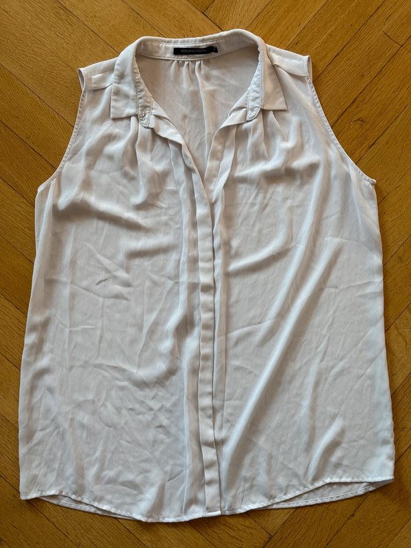 Top: Blouse / Chemisier élégant  Monoprix fluide blanc T.40 – Usato da Lausanne venduto da Stephaniesdressing 3