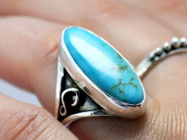 CIELO · Türkis Silberring in bezauberndem Design · Gr. EU 54
