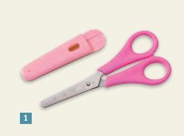 DAHLE Kinderschere 13cm, rund, pink