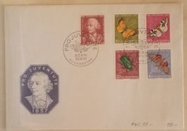 ZB134) 1957, FDC Pro Juventute (P2) ohne Adresse Kt. 50.-