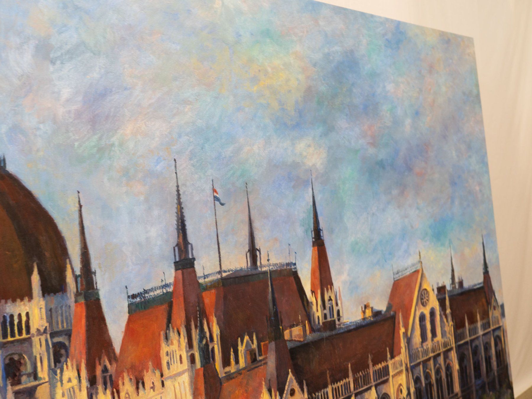 Dipinti: Acryl auf Leinwand, Parlament Budapest - gross - Ref. 07/05 – Usato da Au ZH venduto da BrockiAu 6