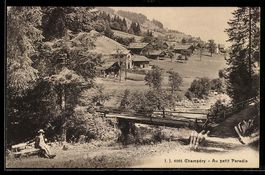 AK Champery, Au petit Paradis, Ortsansicht