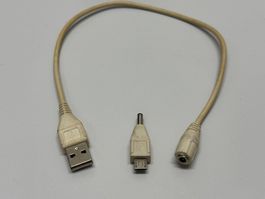 USB Micro-B Stecker zu USB - A / Kabel + Stecker