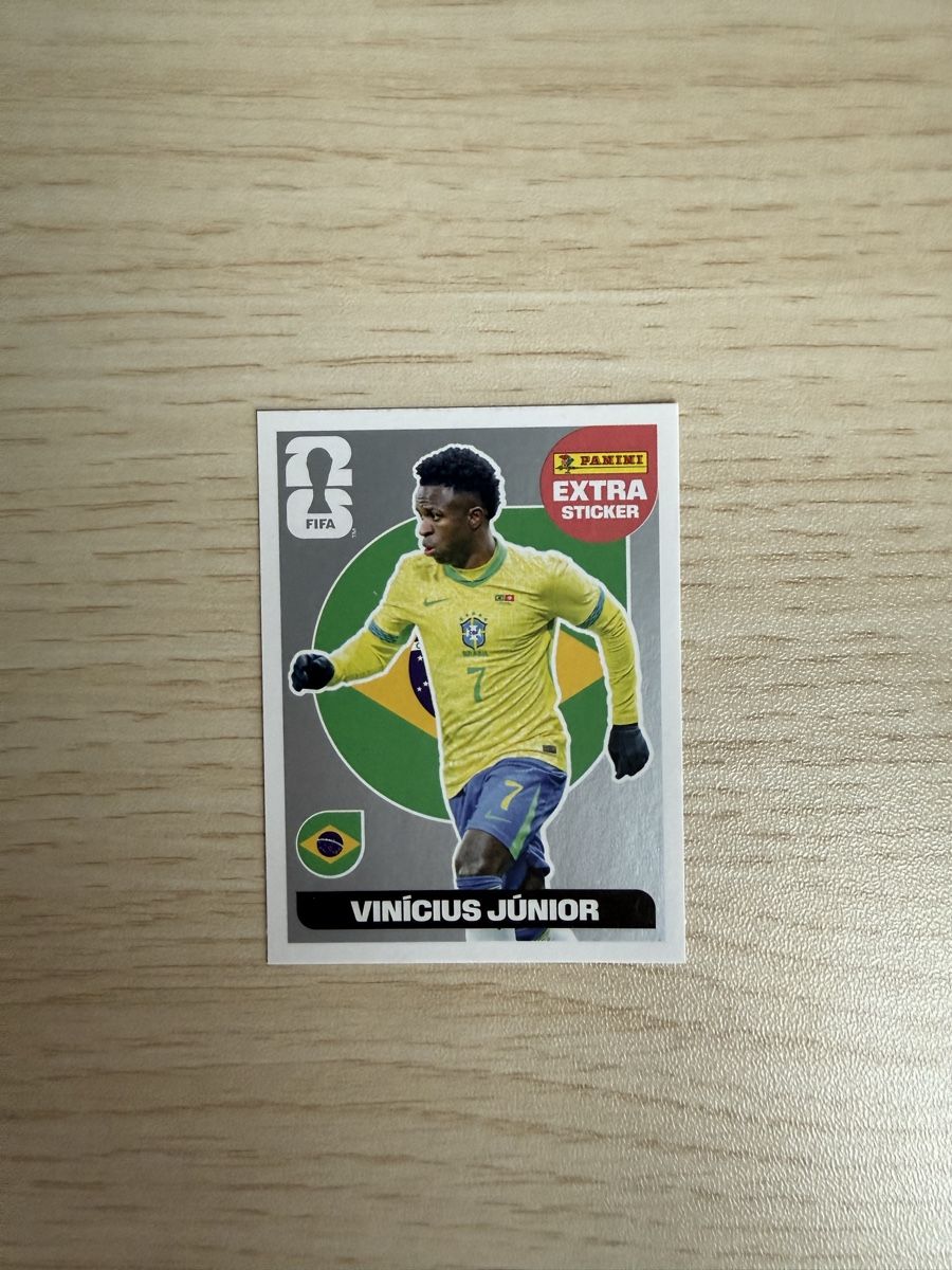 Panini Carte collezionabili: Panini WM 2026 Extra Sticker Vinicius Junior – Nuovo e nell'imballaggio originale da Sirnach venduto da 6mec2