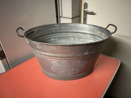 Zinkwanne F. Steinfels Zuerich ca. 60 cm Durchmesser gebrauc