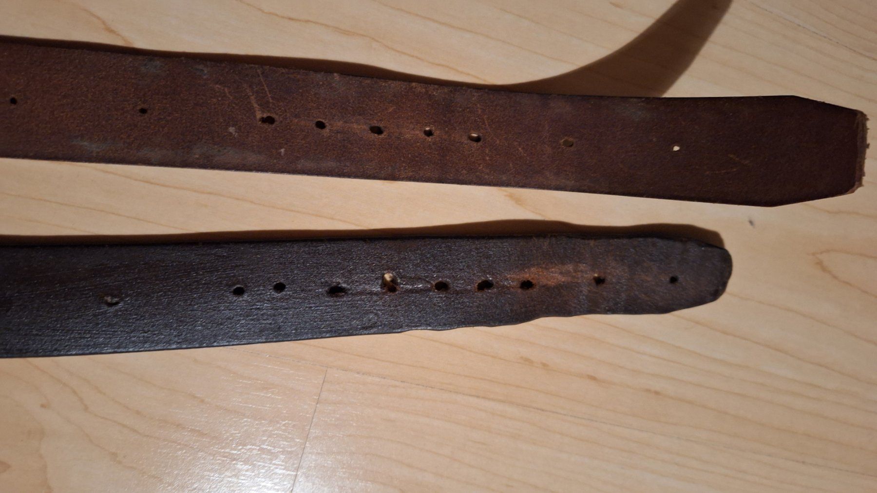 Cinture: 2 alte Ledergürtel , braun – Usato da Dornach venduto da majo8689 5