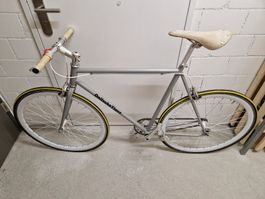 Original Onitsuka Fahrrad  und rote Asicsschuhe dazu