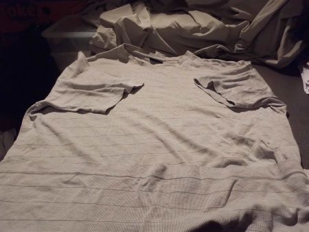 T-Shirt Grösse L, Ragman, grau/schwarzes