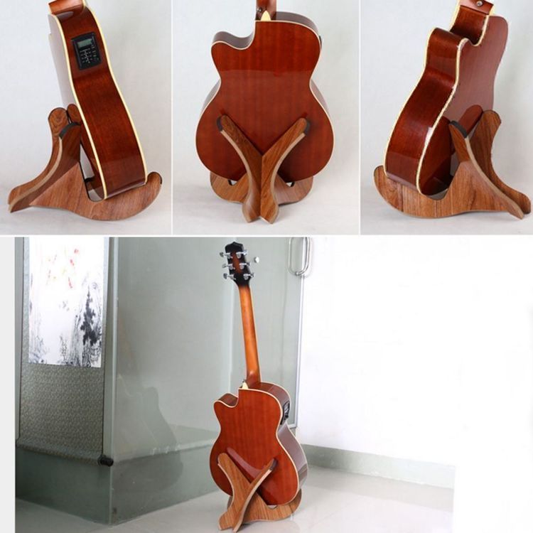 Anti Rutsch Gitarre Gitarrenständer Holz 1