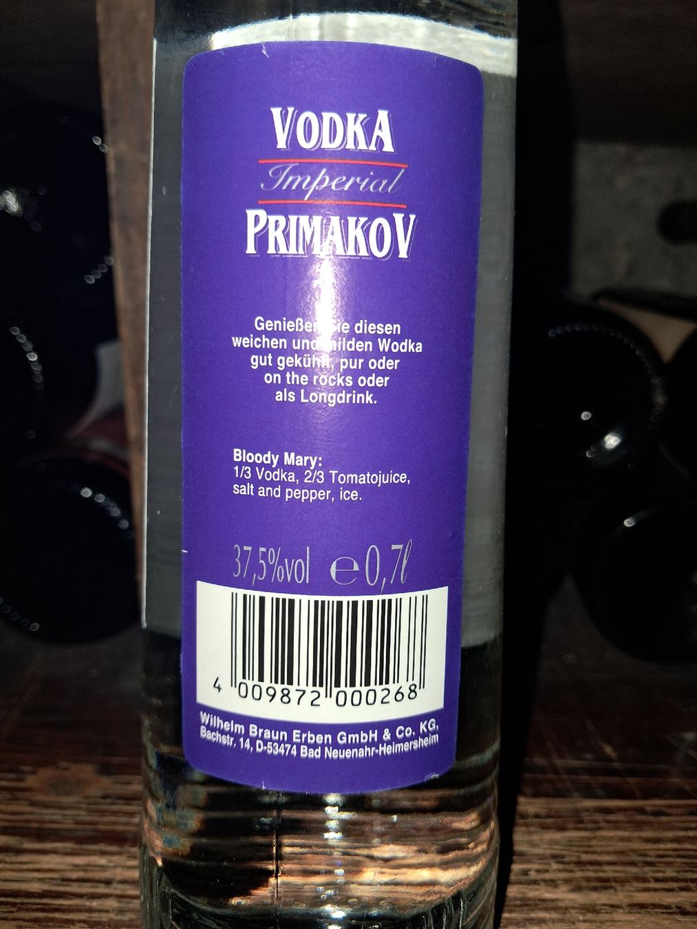 Spiritueux: Vodka Imperial Primakov 70cl – Neuf avec emballage d'origine à Le locle par juliensaran 3
