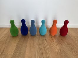 Weiche Stoff-Kegel, 6 Stück in div. Farben