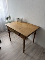 Antiker Holztisch / Küchentisch mit Schublade (100x70 cm) 