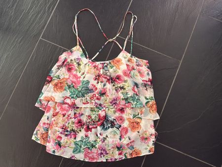 Top weiss-Blumen von Zebra SOMMERAKTION