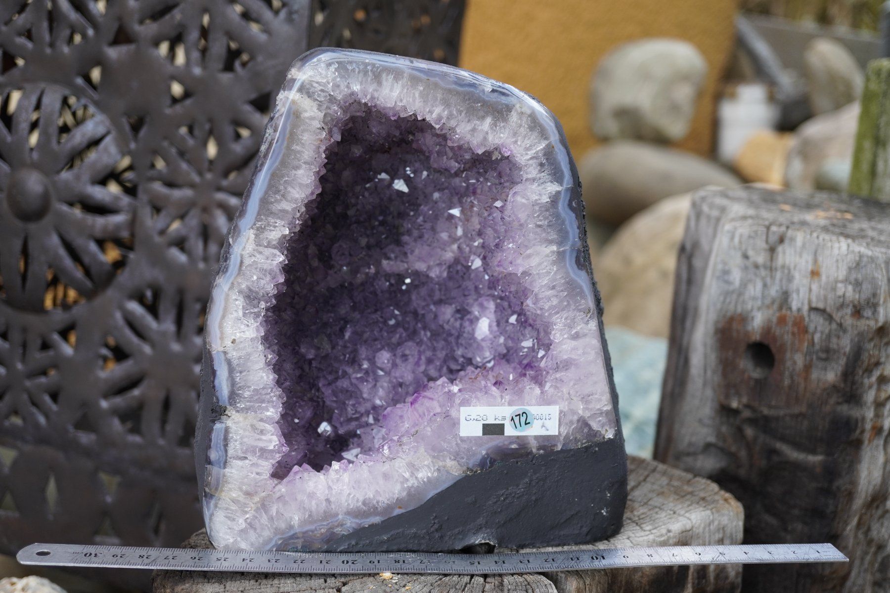 Minerali & Pietre curative: Amethyst   Druse  6.28kg     20cm x18cm    TOPSTONE – Nuovo e nell'imballaggio originale da Eschenbach SG venduto da topstone 6