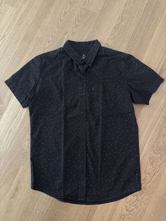 Herren Kurzarm Hemd Rip Curl schwarz Grösse M gemustert
