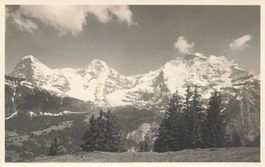 Lauterbrunnen BE Eiger Mönch Jungfrau von der Grütschalp