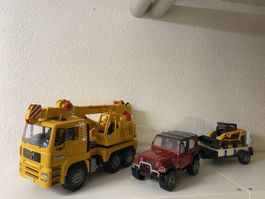 Bruder Spielzeug: MAN Kehrichtwagen & Traktor-Set, Top!