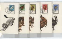 1966 Pro Juventute Maximumkarten mit Tabs  (lateinisch)