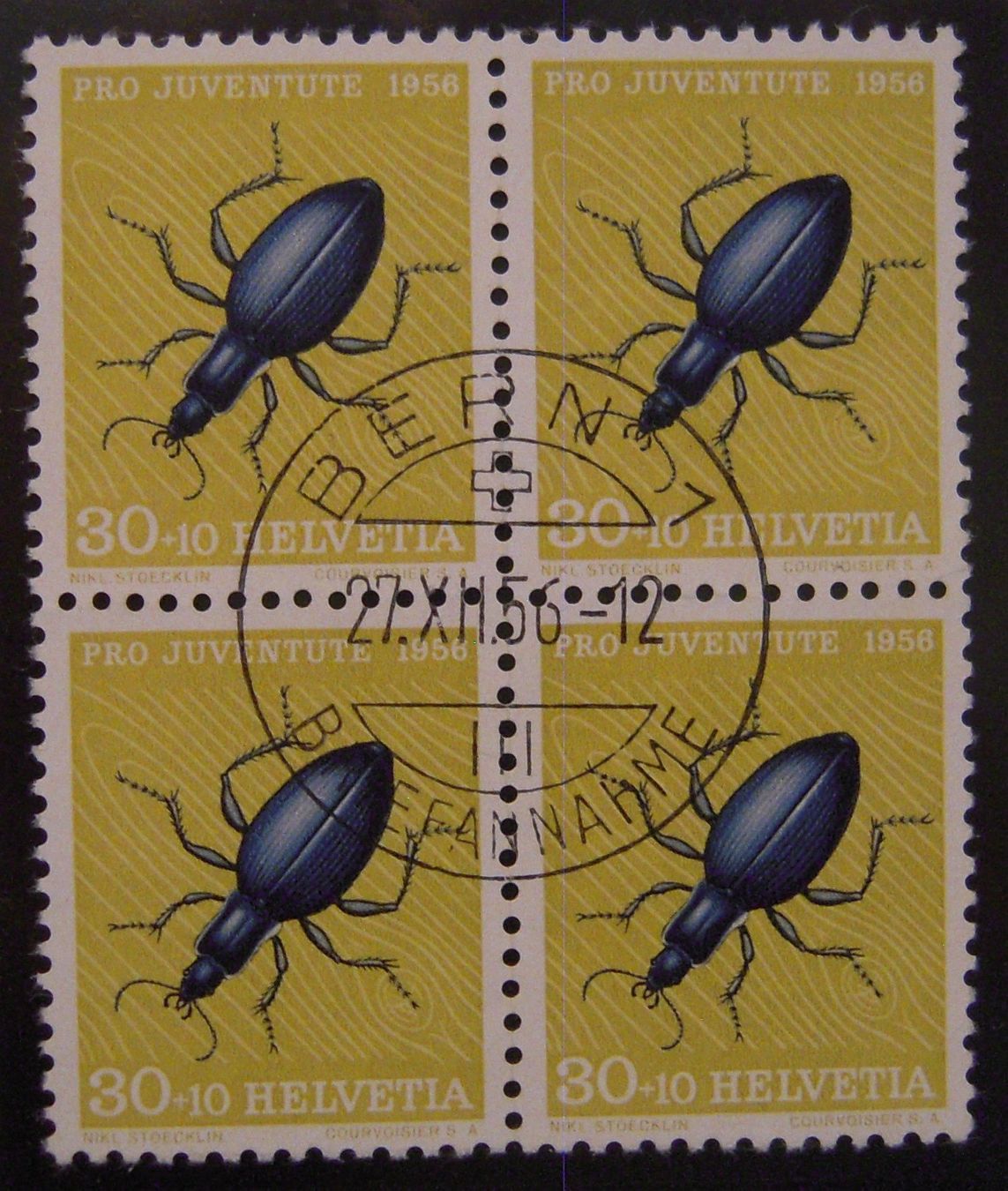 Tutti i francobolli: 166 PJ VB Bern 1 27.12.56 ss Zentrumsstempel – Usato da Stallikon venduto da Saentis2014