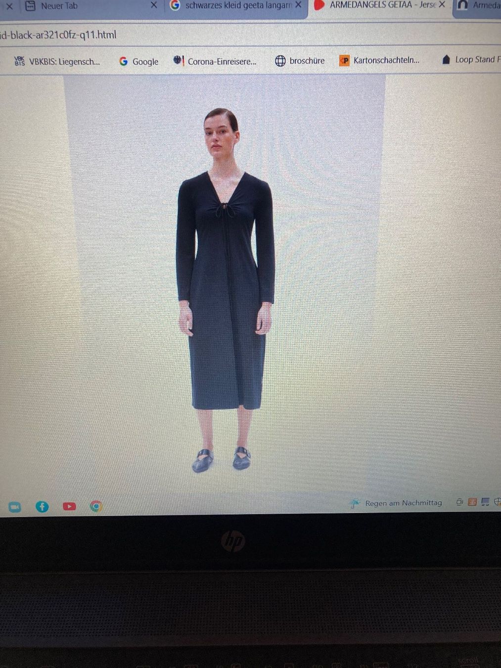 Armedangels Vestiti: langes, schwarzes Kleid von Armedangels, Gr. L – Usato da Bolligen venduto da ocean133 2