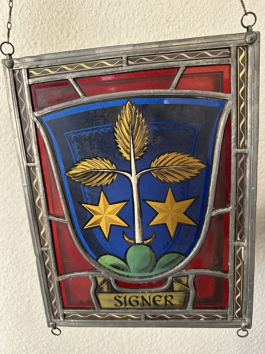 Altro in Antiquarato & Arte: Bleiglas-Fensterbild SIGNER – Usato da Bern venduto da Maria003