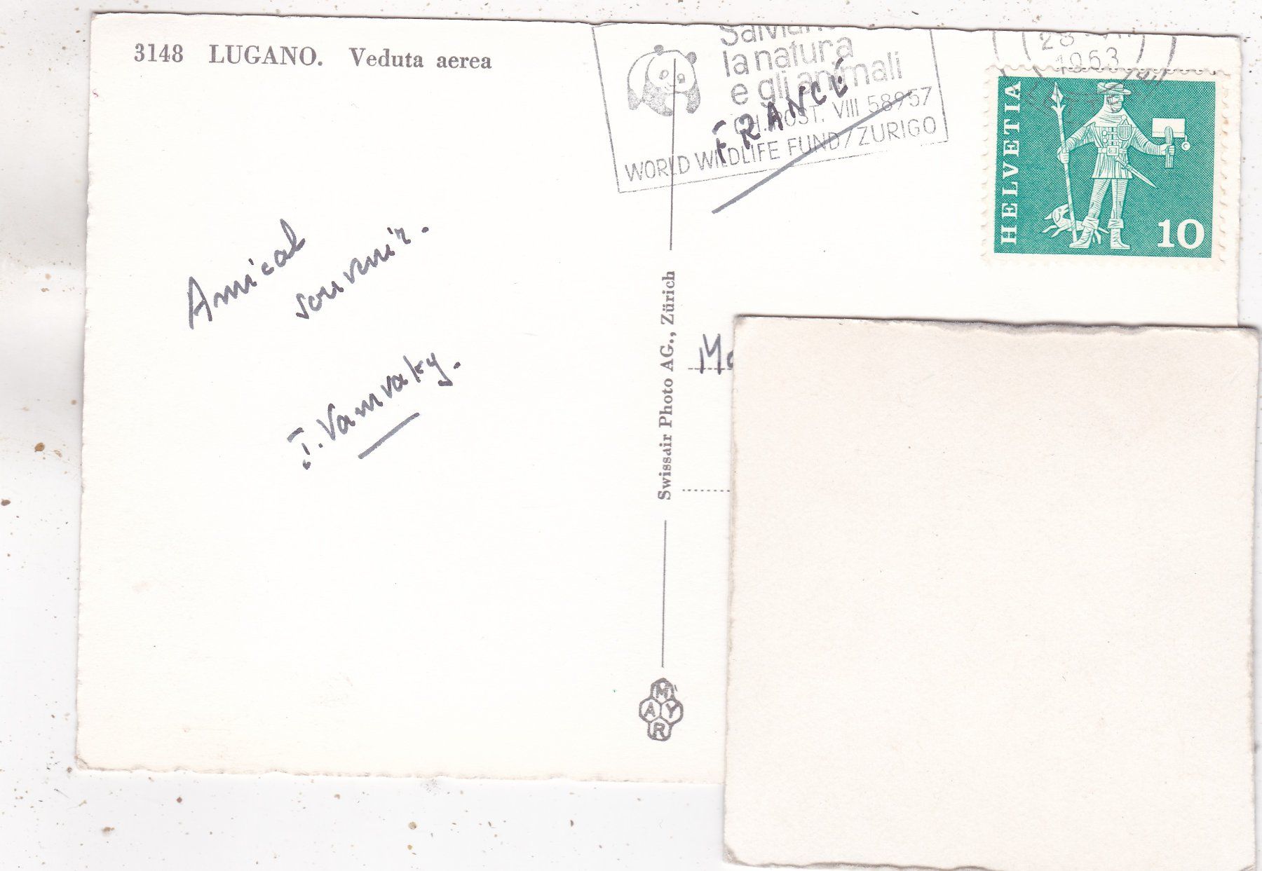 Cartes postales: Lugano Veduta aerea 1963 – D'occasion à Herisau par Lisegrat2008 1