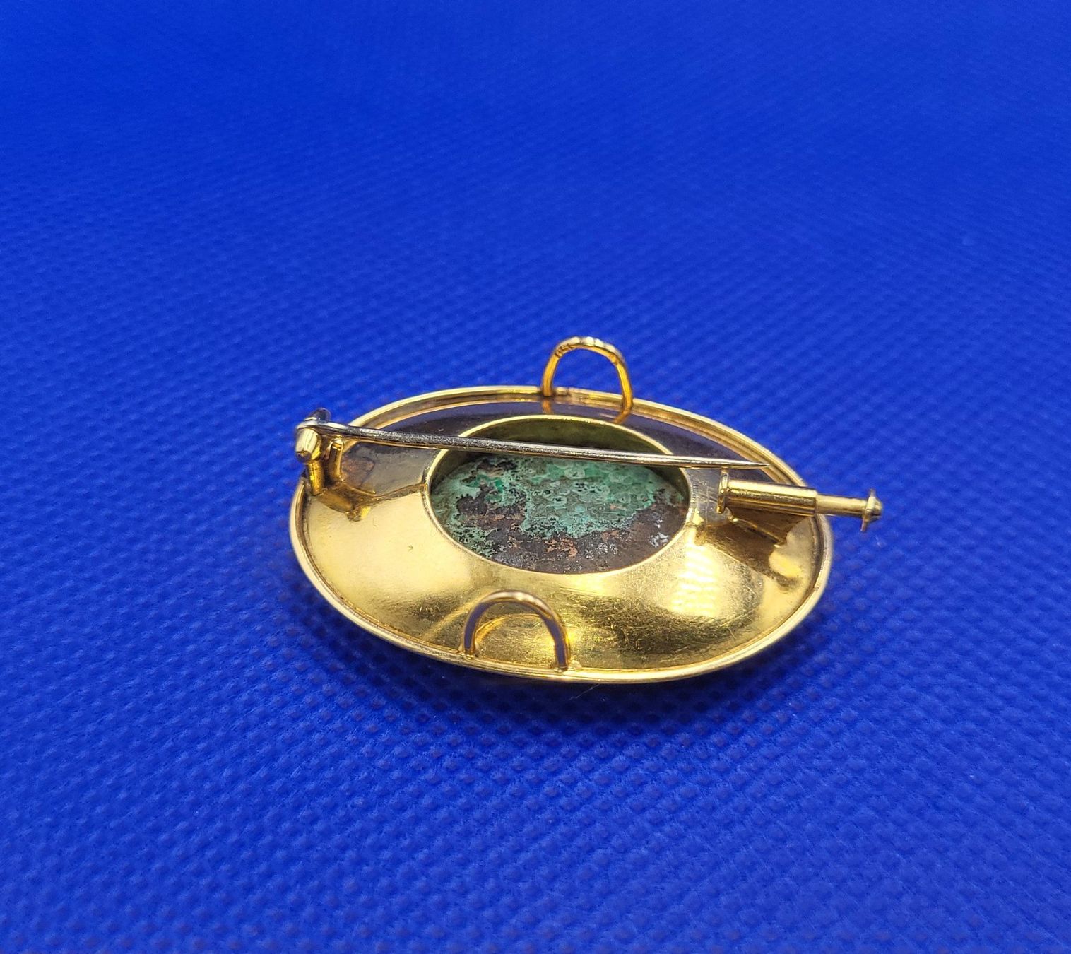 Spille & Fermagli: Massive 18 Karat 750 Gold Brosche Mit Stein – Usato da Wald ZH venduto da Aniade 2