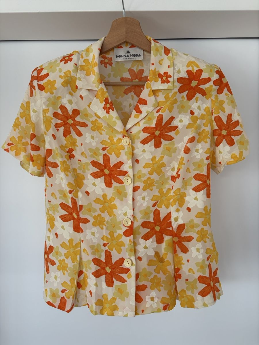 Blusen: Vintage Bluse, Seide, Blumenmuster – Gebraucht aus Zürich von Ambrette9