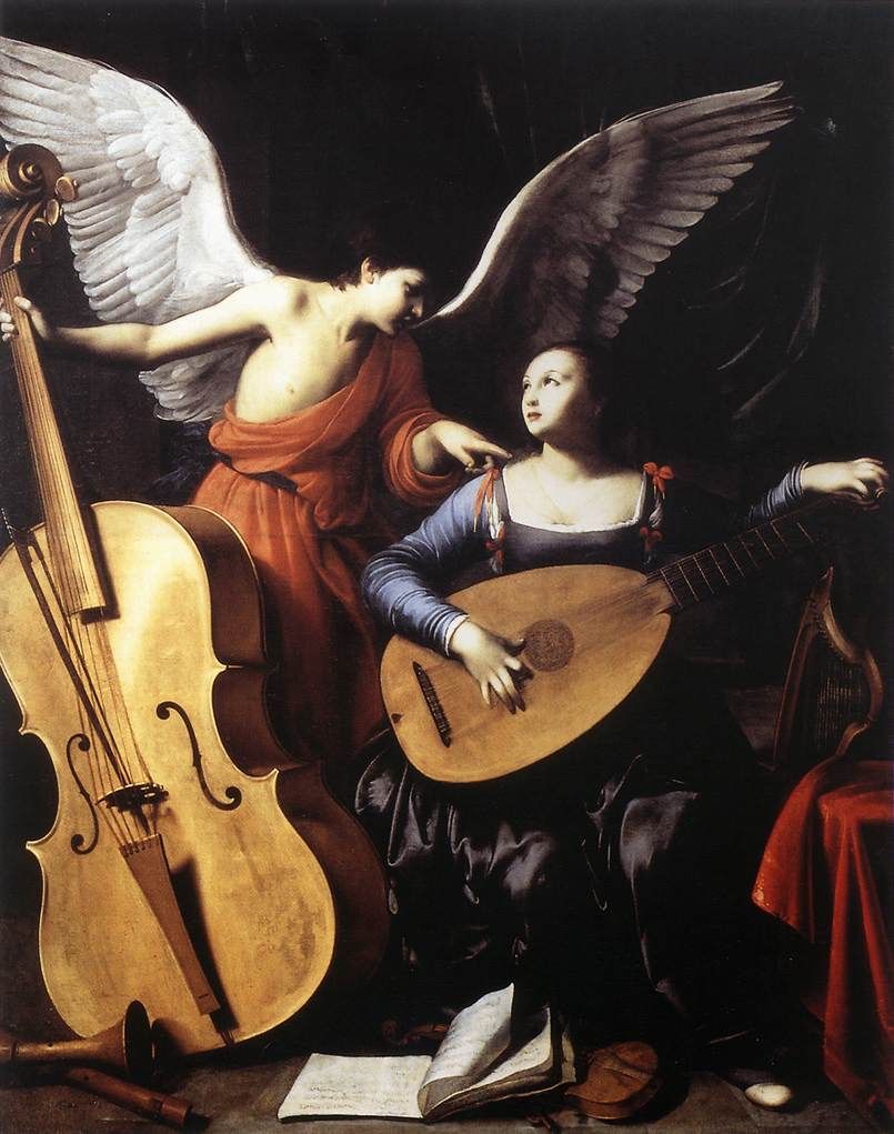 Foto & Immagini: Kunstdruck "Saint Cecilia and Angel" – Nuovo (secondo la descrizione) da Luzern venduto da Fledermaus82 1