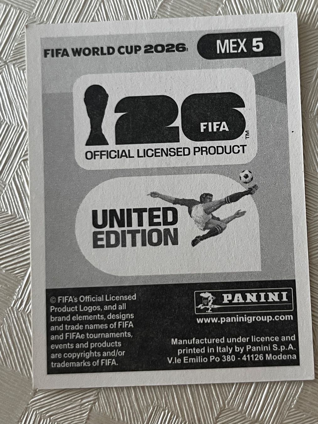 Panini Carte collezionabili: Panini Fifa Word Cup 2026 MEX 5 – Usato da Winterthur venduto da Numero1 1