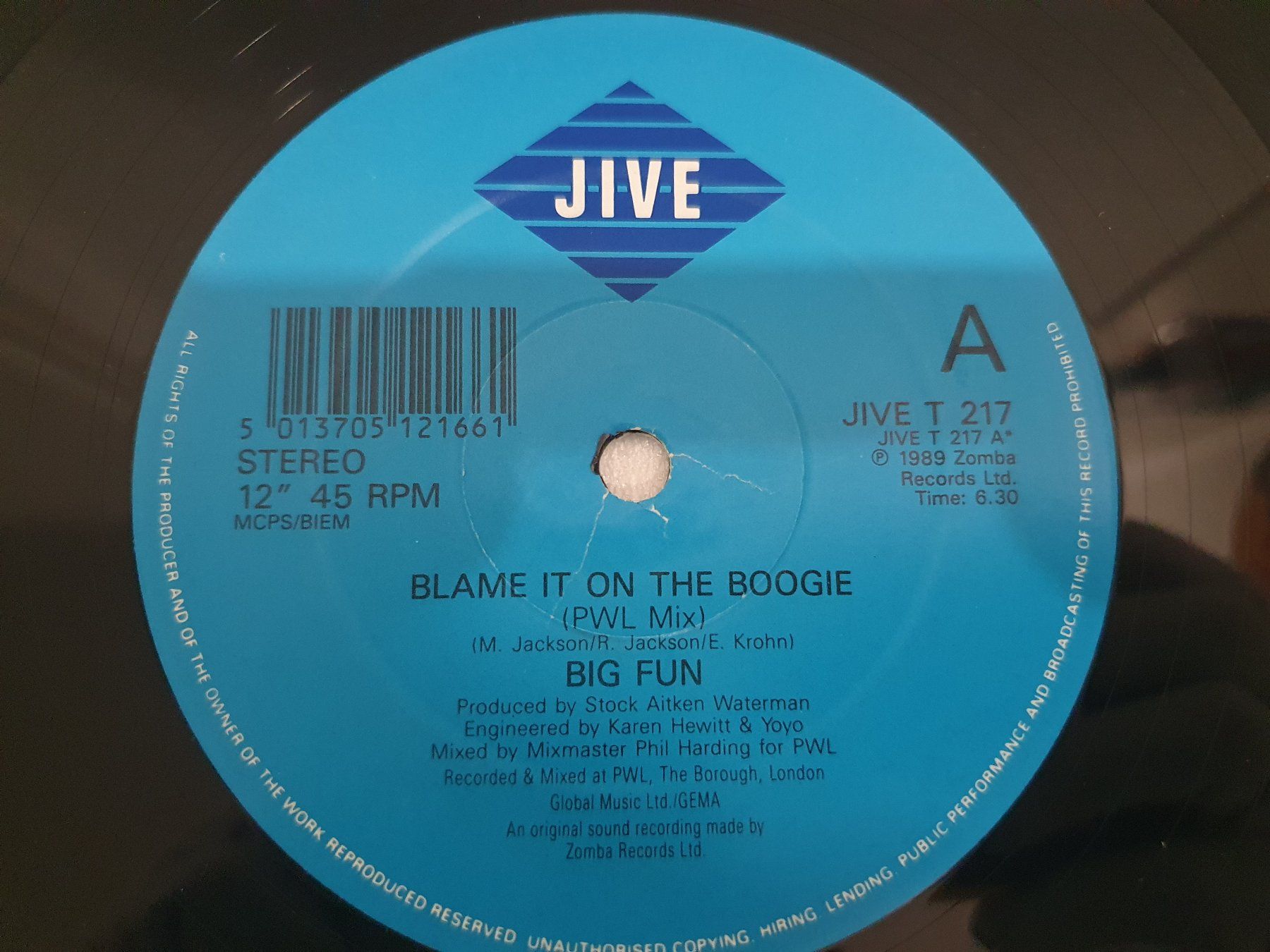 Dischi in vinile: Big Fun – Blame It On The Boogie – Usato da Uster venduto da Vinyl-Leidenschaft 3