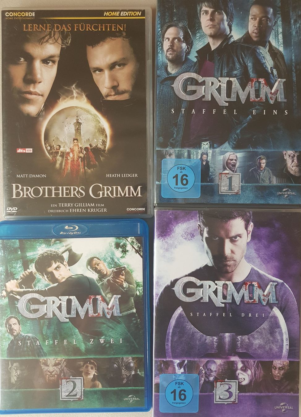 Tutti i DVDs: DVD-Pack Brothers Grimm & GRIMM Staffel 1 bis 3 – Usato da Thun venduto da Shame